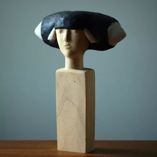 Artisan Abstract Wood Figurine