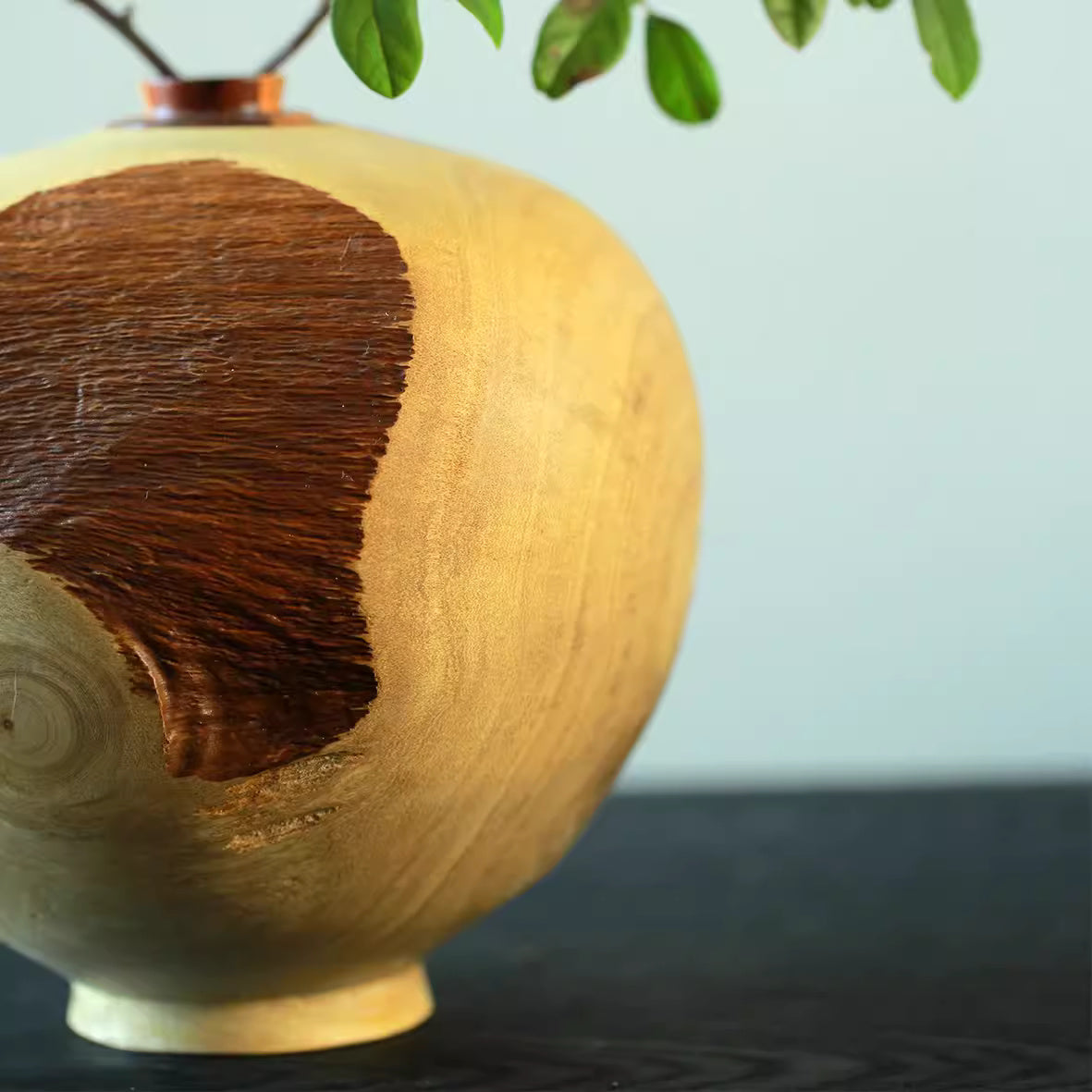 Artisan Wood Vase