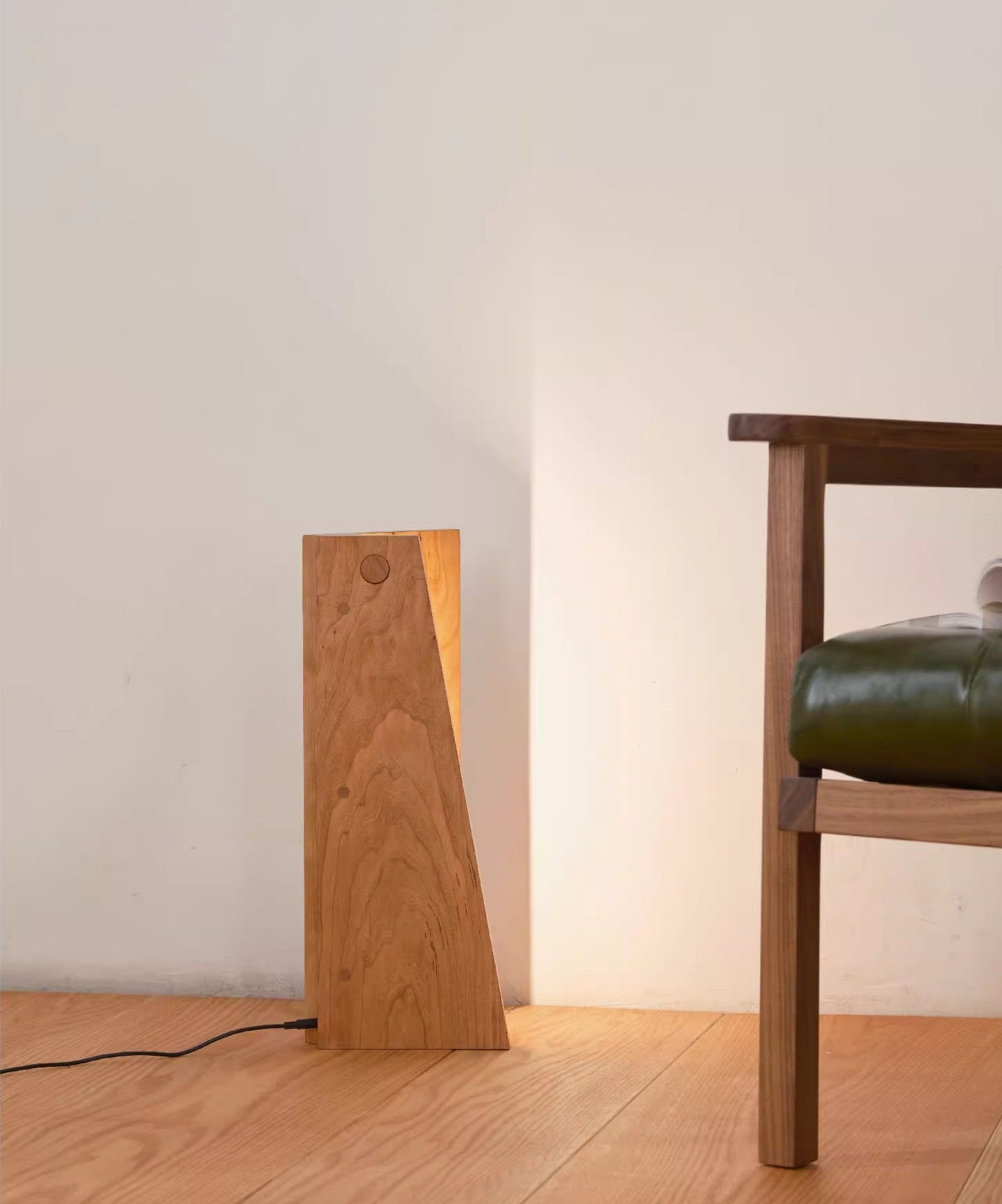 Misaligned Wooden Floor Lamp