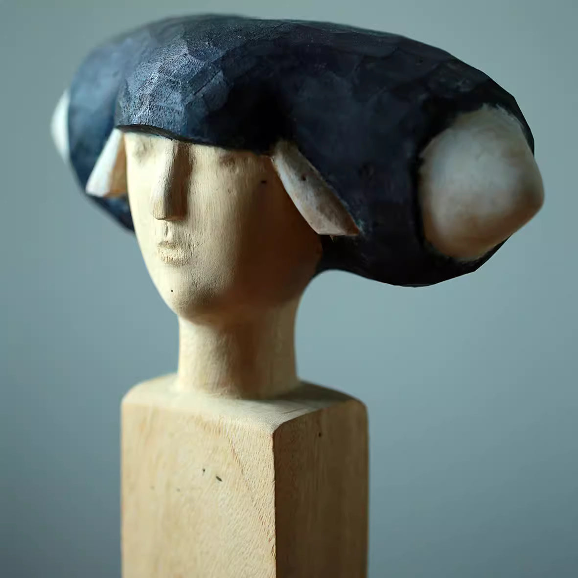 Artisan Abstract Wood Figurine