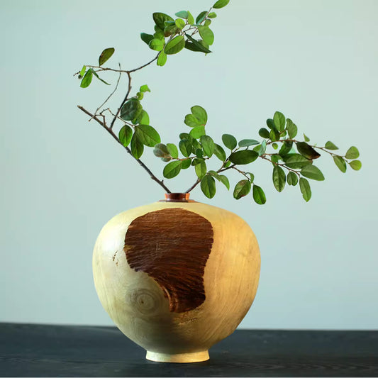 Artisan Wood Vase