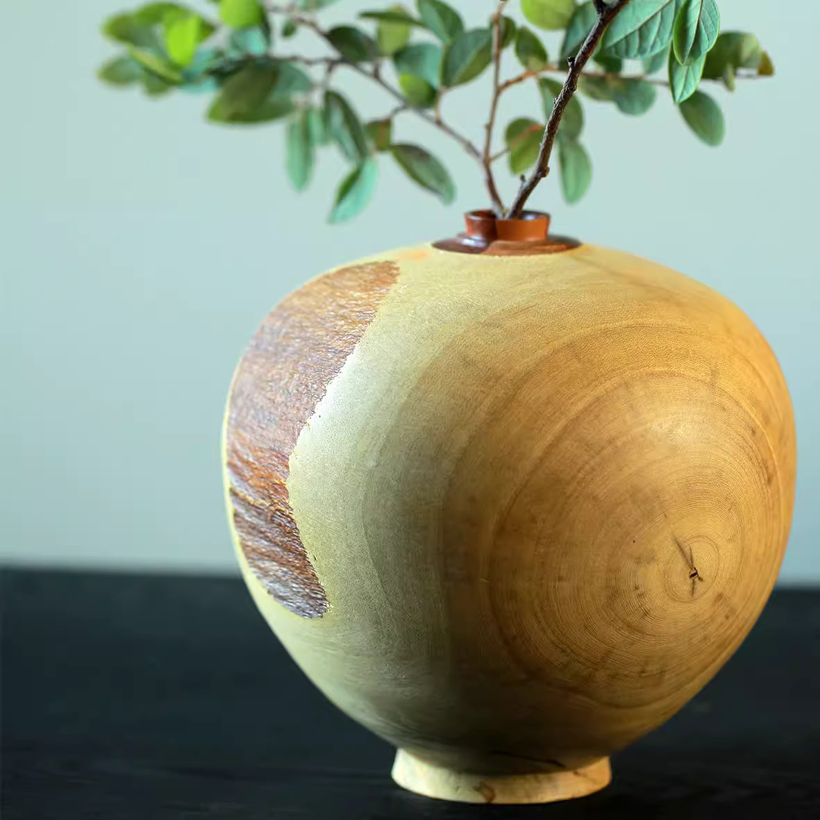 Artisan Wood Vase